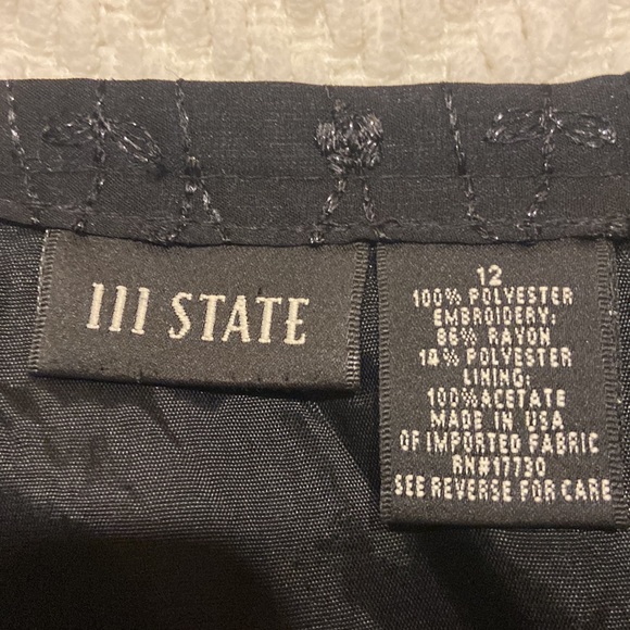 111 State black skirt.  Size 12. - Picture 2 of 5
